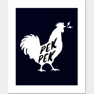 PEKPEK ROOSTER SOUND FUNNY PINOY WORD Posters and Art